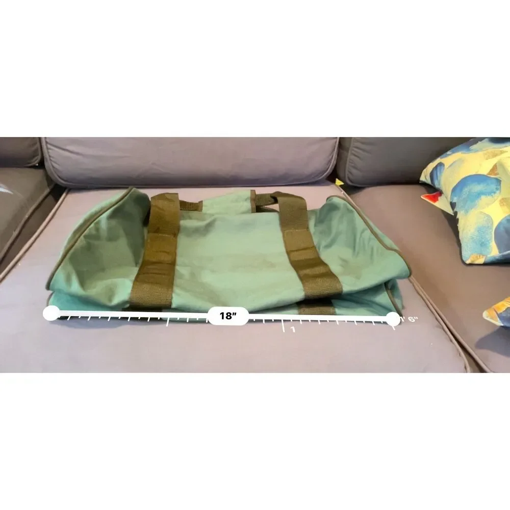 The North Face Base Camp Voyager Duffel Bag Khaki Brown VGUC No Strap
